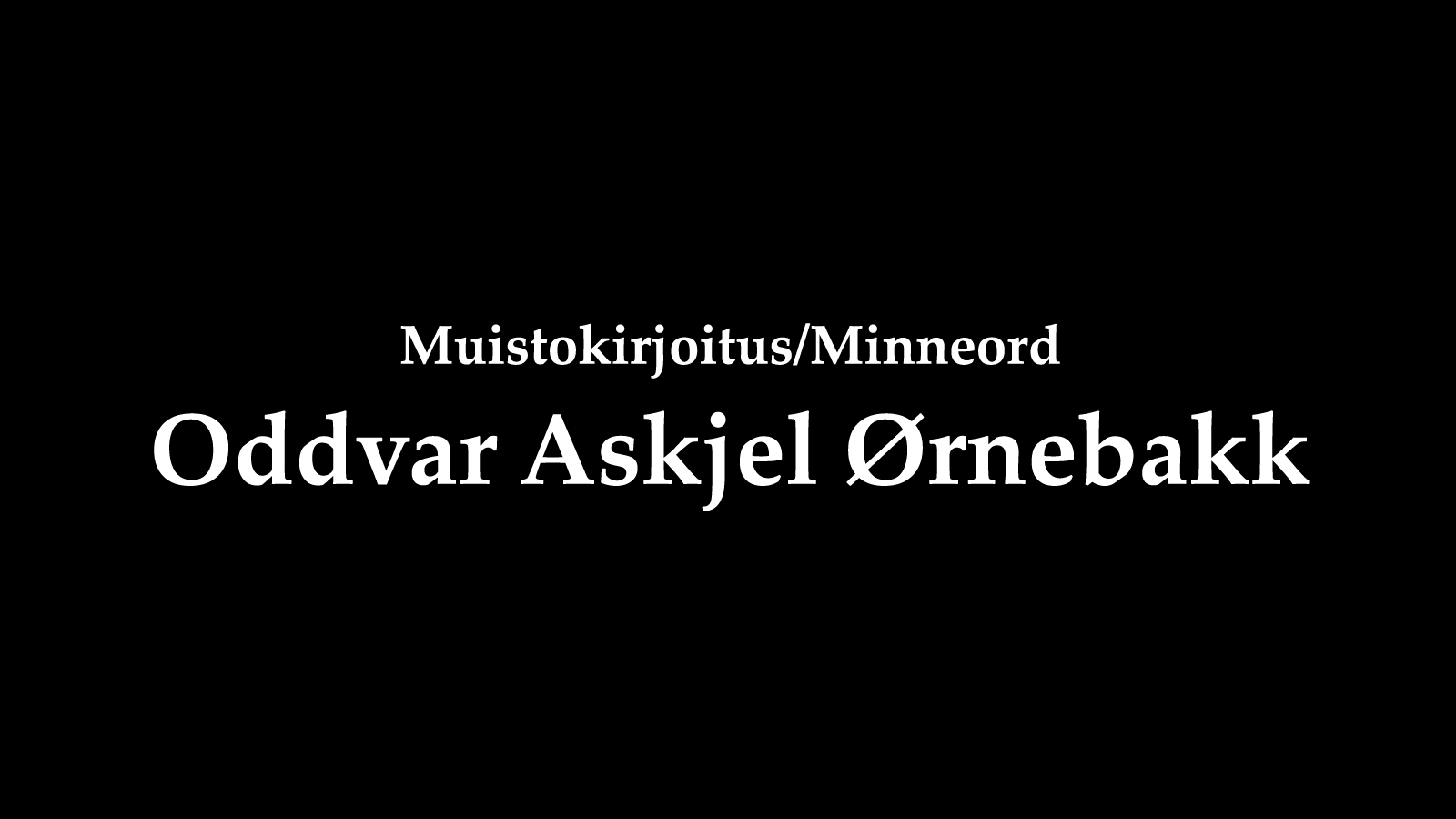 Oddvar Askjel Ørnebakk